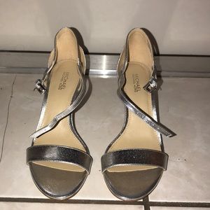 michael kors silver heels